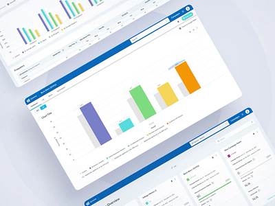 Upwave - Web App charts dashboard progress bars tables top menu ui ux web app