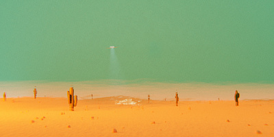 🌵🛸 3d blender cactus desert flying saucer heat ufo