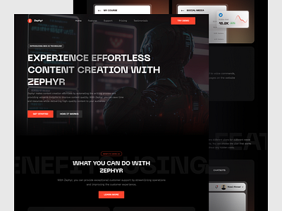 Zephyr - AI Content Generator Landingpage ai bot ai content generator ai landing page ai web ai website artificial intelligence chat chat website chatting clean content design education education website generator metaverse new world robot simple ui