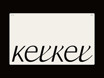 Kexkex curvy elegant greek italic lettering logo scientific sophisticated type typography
