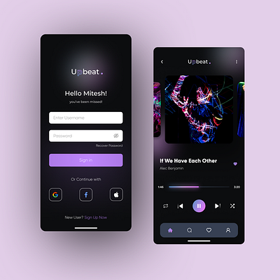 Music Player App UI dailyui design figma ui