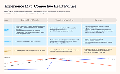 Experience Map aging population design digital health empathy experience map healthcare healthtech heart human centred strategy user centred ux vitals