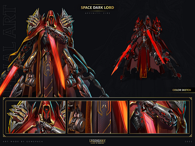 Space Dark Lord 2d art character character design concept concept art digital 2d digital art fantasy game game art game of heroes illustration legendary mobile games