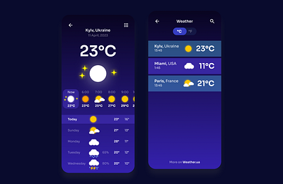 Weather App app challenge dailyui dailyui037 design mobile mockup ui uiux weather weatherapp