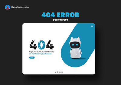 404 Error Page - Daily UI #008 404error animation branding dailyui design error landingpage ui uidesign uiux
