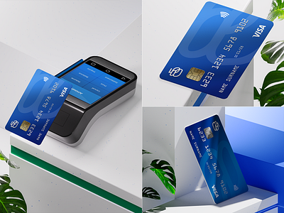 Bank Card Mockups 4k bank banking branding card credit debit design finance free graphic design logo minimal mockup pos render terminal ui