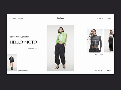 E-commerce Website Concept black and white brand branding clear clothing collection e commerce fashion landing minimal redesign shop store style trendy typography ui ux web design website