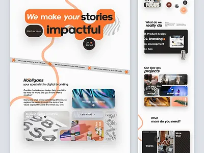 Hooligans - Creative Agency agency branding company creative agency design designer graphic design motion graphics ui uidesign webdesign website