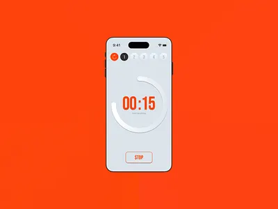 Daily UI #014 - Countdown Timer black countdown timer dailyui red sport app timer ui ui design