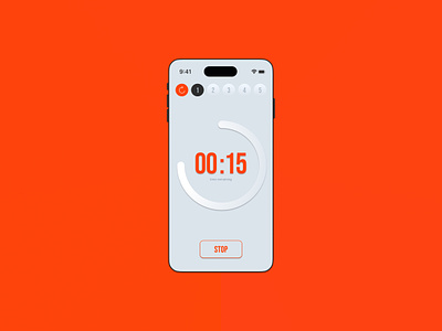 Daily UI #014 - Countdown Timer black countdown timer dailyui red sport app timer ui ui design