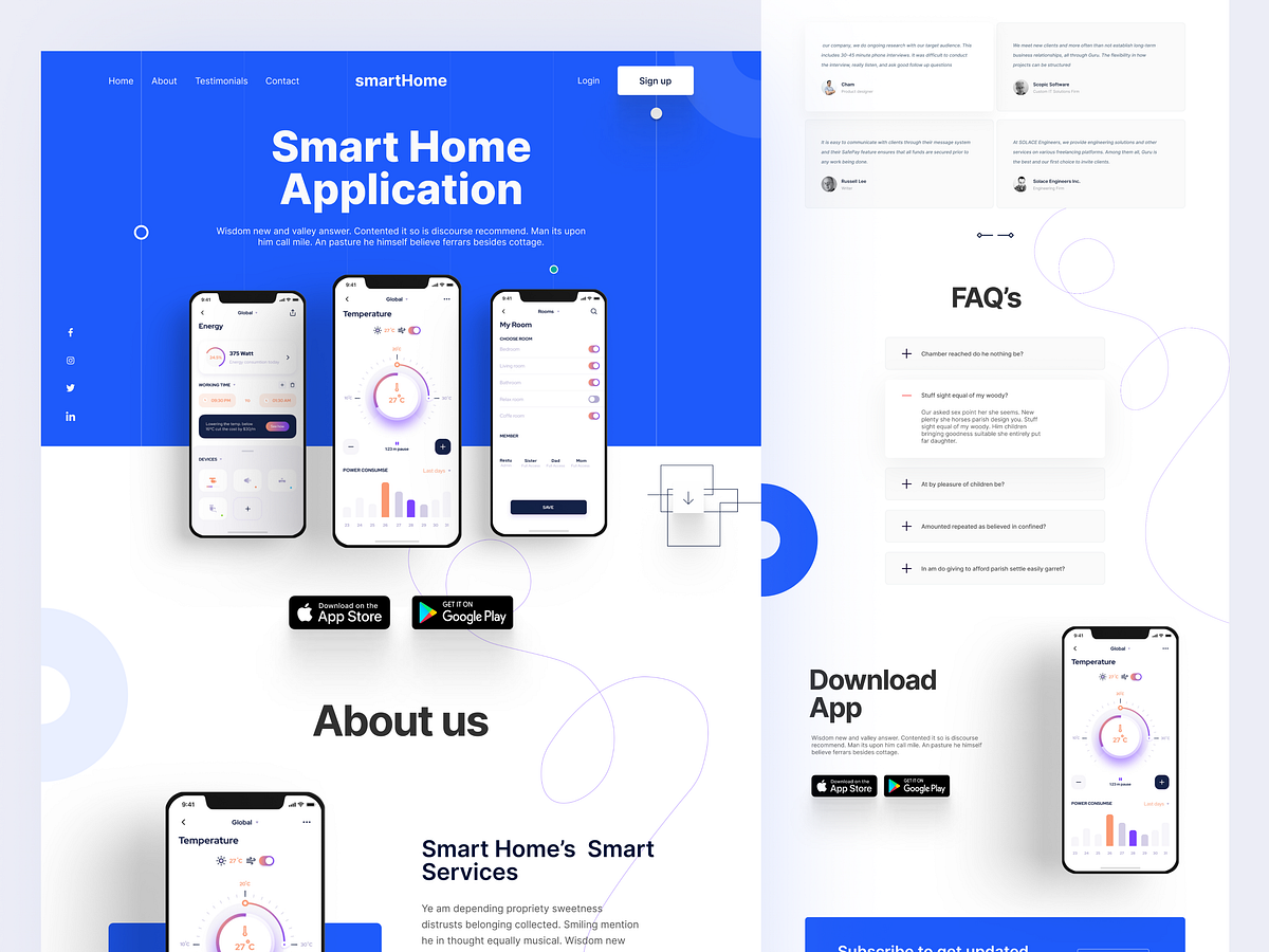 Smart Home Website designs, themes, templates and downloadable graphic ...