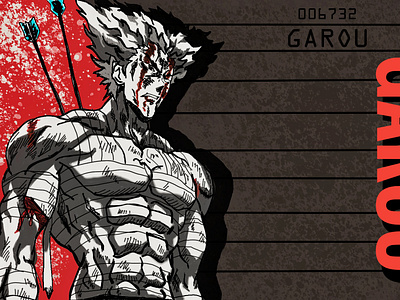 Garou - One Punch Man adobe anime design digital art garou illustration one punch man photoshop