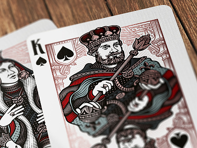 House of Whispers - Court Cards board game cards crown custom game graphic design hand drawn illustration kickstarter king magic ornaments playing cards queen vintage