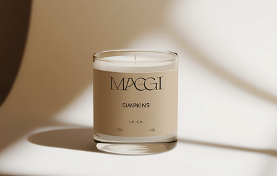 Maggi Simpkins Packaging Exploration branding candle branding candle packaging custom typography packaging design