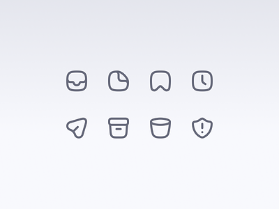 Mail App Icons black clean design iconography icons ios mac macos mail minimal ui ux white