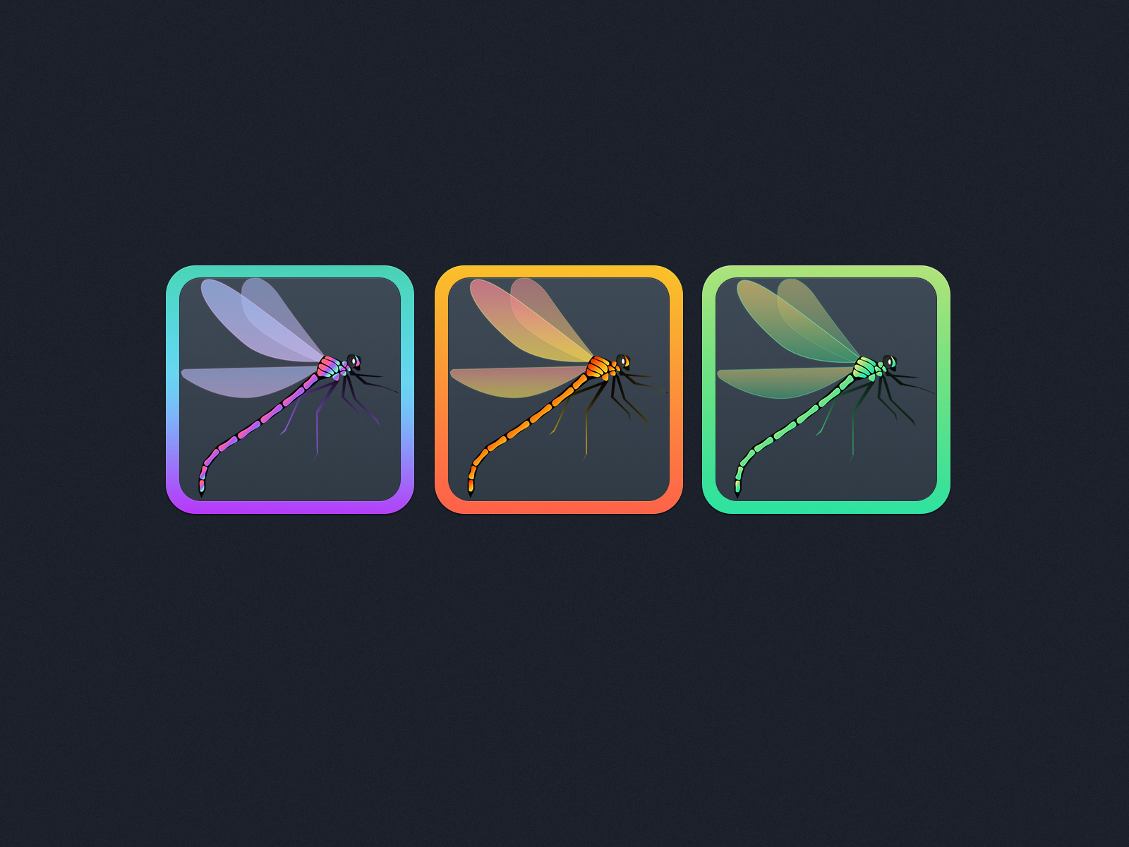 Dragonflies dragonfly icon illustration print vector