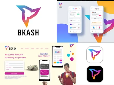 Bkash app logo redesign adobe illustrator app brand design brand identity creative logo designer dribbble elegant logo logo design logo designer logo mark logos logotype minimal minimalist logo modern logo portfolio responsive