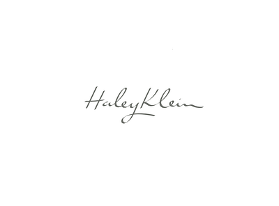 Haley Klein Studio Logo branding calligraphy design icon illustration logo type