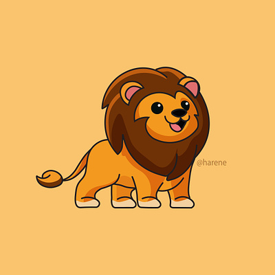 Simba, the Cutest Baby Lion! adobe designchallenge graphic design illustration lion