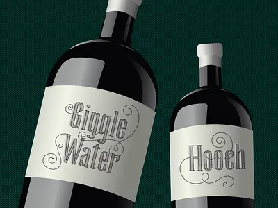 Giggle Water & Hooch design graphic design hand lettering typography vector