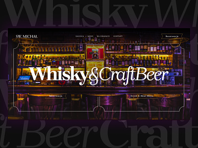Whisky & Craft Beer Pub one page website beer irish pub landing page one page pub restaurant ui ux web website whisky