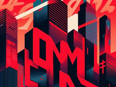 "Neon Nights": Highlighting the use of neon lighting and the ene 3d motion graphics