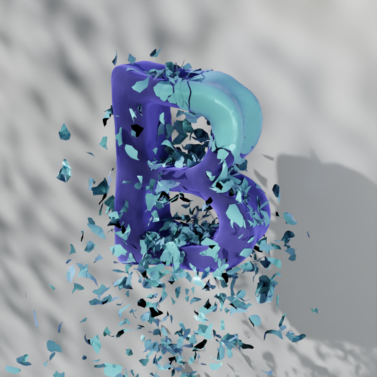 B the letter 36daysofchallenge 3d 3d abstract 3d art abstract b b3d blender blender3d cyclesrender design disintergration houdini houdinifx houdinisidefx mograph motion graphics render typography