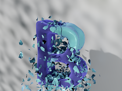 B the letter 36daysofchallenge 3d 3d abstract 3d art abstract b b3d blender blender3d cyclesrender design disintergration houdini houdinifx houdinisidefx mograph motion graphics render typography