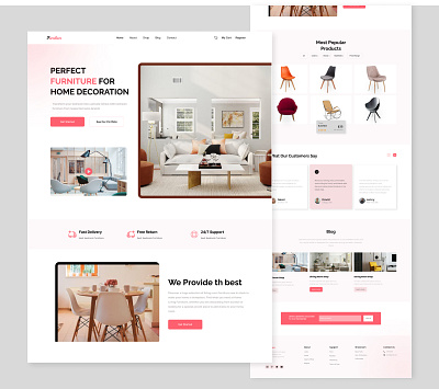 Furniture Landing Page Design landing page ui ui design ux visual visual design web web design website website design