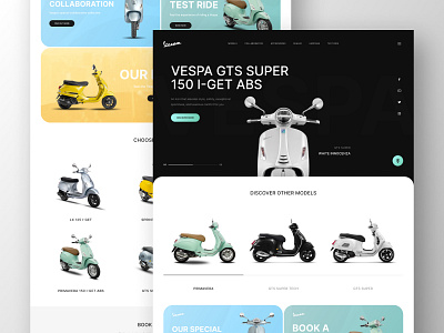 Vespa - Website Redesign Concept design graphic graphic design interface landing page ui ux website