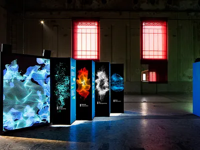 Enel Centrali Interattive branding design exhibition design graphic design illustration vector