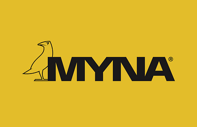 MYNA Audio® Branding Design audio logo bird logo branding design graphic design logo minimal vector yellow and black