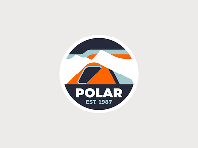 Polar arctic branding camp flat graphic illustration illustrator logo minimal vector