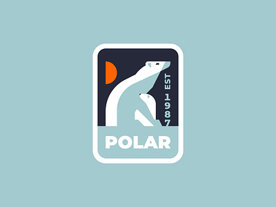 Polar arctic bear branding design flat graphic illustration illustrator logo minimal vector