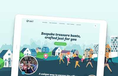 A Winning Team - Website UI/UX branding illustration treasure hunts ui web app website
