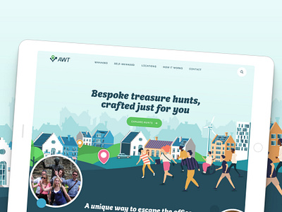 A Winning Team - Website UI/UX branding illustration treasure hunts ui web app website