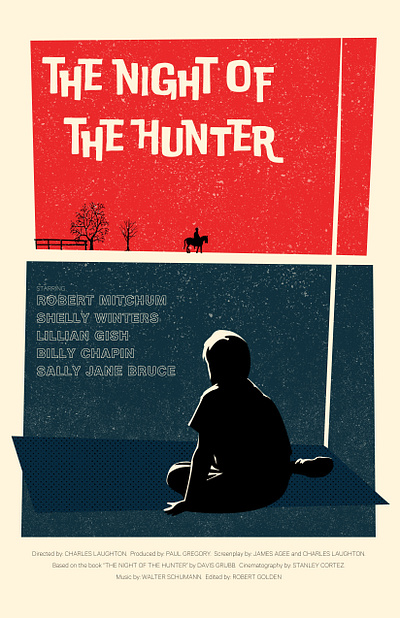The Night of the Hunter animation characterillustration criterion collection design film film poster graphic design illustration movies night of the hunter poster design saul bass vector