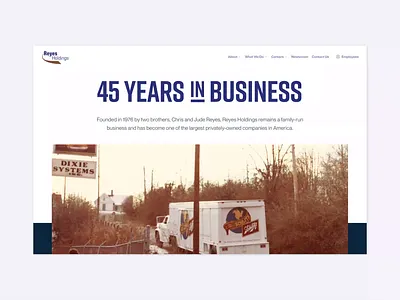 Reyes Holdings Website Scroll animation branding design graphic design interactions interface transitions ui uiux user interface ux webdesign website