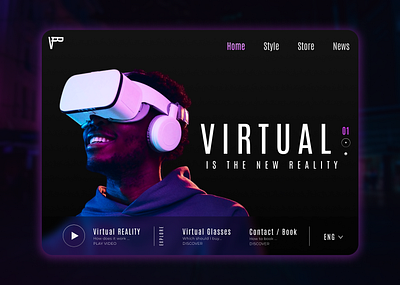 VR website 3d animation branding design figma graphic design illustration ui ux vr