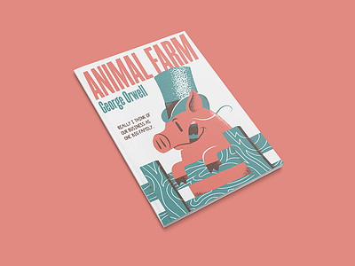 Animal Farm animal farm book book cover editorial editorial illustration george orwell illustration james olstein james olstein illustration texture
