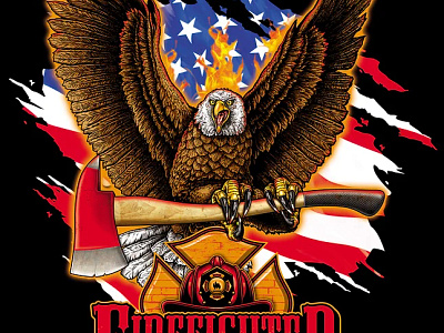 American Made Firefighter eagle by raymond therrien on Dribbble