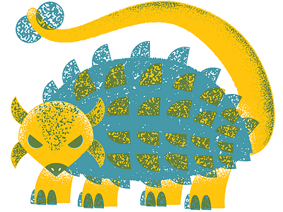 Ankylo ankylosaur dinosaur editorial editorial illustration illustration james olstein james olstein illustration science texture