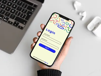 art log in page app art branding design graphic design handdrawn illustration kidsapp logo typography ui ux