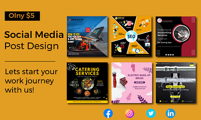 Social Media Posts branding creative design graphic design proffesional work social media posts