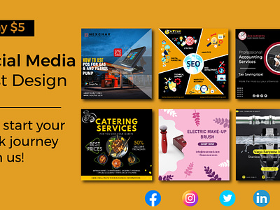 Social Media Posts branding creative design graphic design proffesional work social media posts