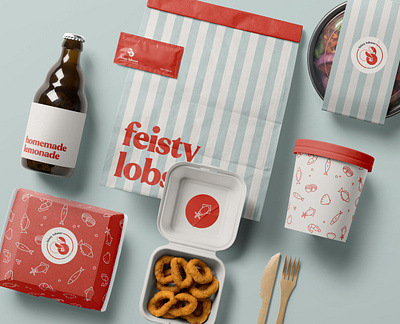 Branding for a seafood diner brand identity branding design graphic design logo packaging packaging design restaurant design stationary