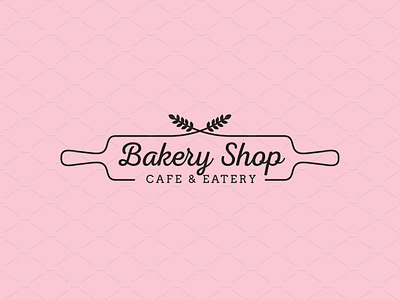 Simple feminine bakery logo design