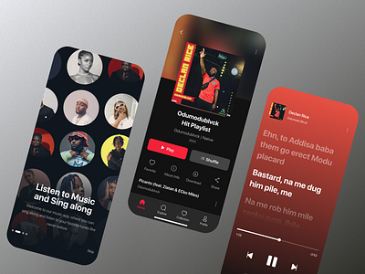 A music Player lyrics music music player uidesign uiux