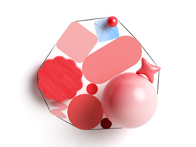 Twilio 🔴 2d3d 3d balance bundle cinema4d colorful colourful envelope geometric geometric shapes geometry illustration minimal