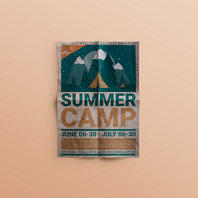 Summer camp (leaflet-concept) branding concept design figma graphic design illustration leaflet logo ui ux vector